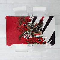 Iraq Revolution Soaring Eagle Tablecloth Iraqi Flag Red Roses Floral Design