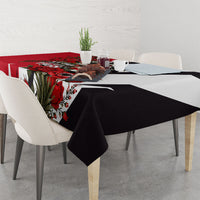 Iraq Revolution Soaring Eagle Tablecloth Iraqi Flag Red Roses Floral Design