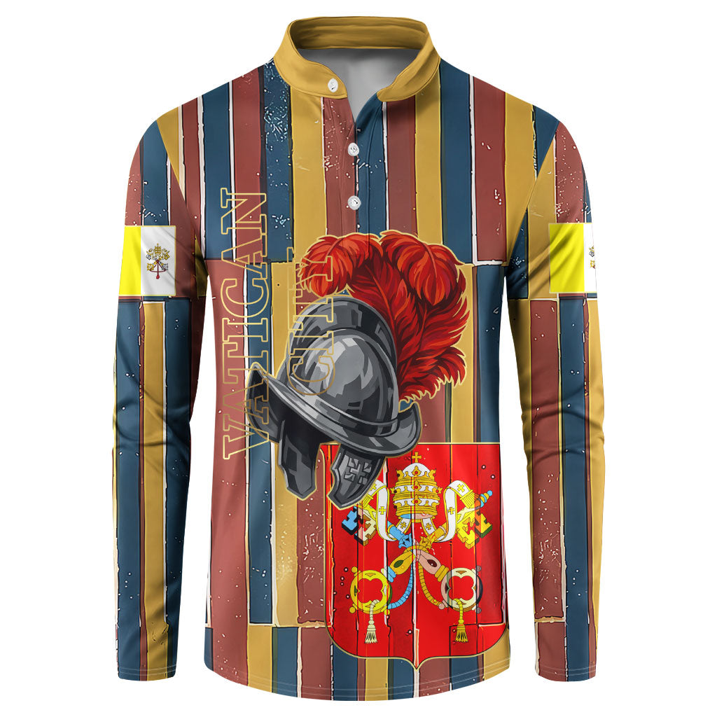 Vatican City Swiss Guard Protectors Of The Holy See Button Sweatshirt Renaissance Uniform Stripes Catholic Military History