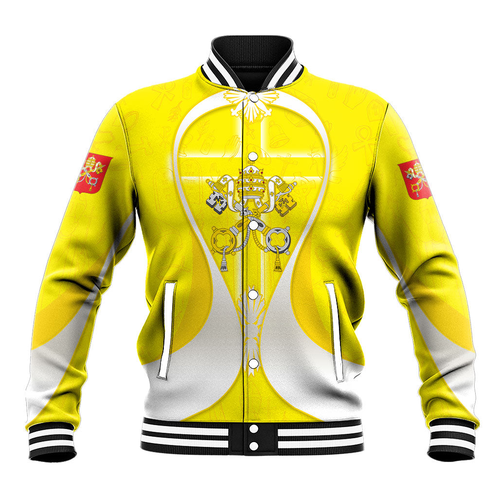 Saint Peters Basilica Vatican City Baseball Jacket Basilica Dome Catholic Cross Religious - Coat Of Arms Sketch Art