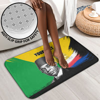 Personalized Comoros Independence Day Bathroom Set Ahmed Abdallah Vintage Portrait Sketch