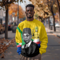 Personalized Comoros Independence Day Sweatshirt Ahmed Abdallah Vintage Portrait Sketch
