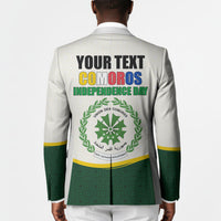Personalized Comoros Independence Day Blazer July 6th National Pride Flag Graphic With Heritage Emblem