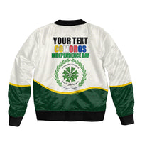 Personalized Comoros Independence Day Bomber Jacket July 6th National Pride Flag Graphic With Heritage Emblem