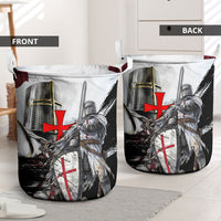 Knights Templar Crusader Laundry Basket Medieval Armor Red Cross Shield