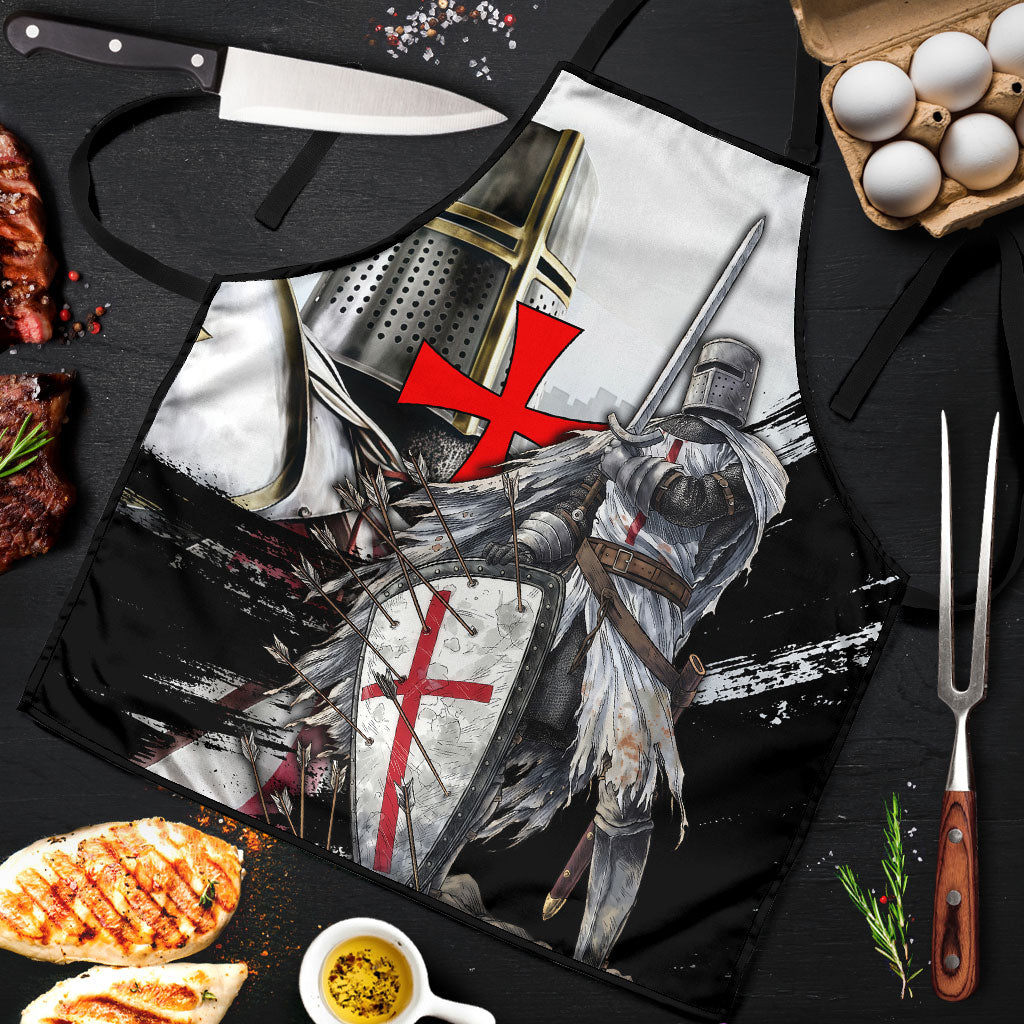 Knights Templar Crusader Apron Medieval Armor Red Cross Shield
