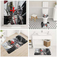 Knights Templar Crusader Bathroom Set Medieval Armor Red Cross Shield