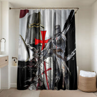 Knights Templar Crusader Bathroom Set Medieval Armor Red Cross Shield