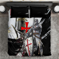 Knights Templar Crusader Bedding Set Medieval Armor Red Cross Shield