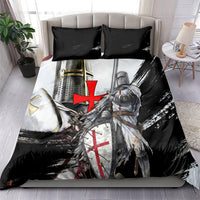Knights Templar Crusader Bedding Set Medieval Armor Red Cross Shield