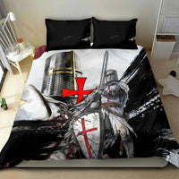 Knights Templar Crusader Bedding Set Medieval Armor Red Cross Shield