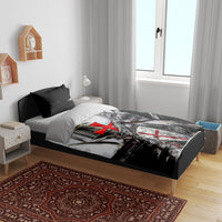 Knights Templar Crusader Bedding Set Medieval Armor Red Cross Shield