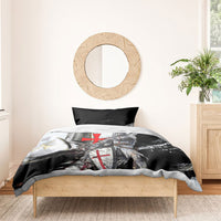 Knights Templar Crusader Bedding Set Medieval Armor Red Cross Shield