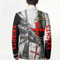 Knights Templar Crusader Blazer Medieval Armor Red Cross Shield
