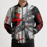 Knights Templar Crusader Bomber Puffer Jacket Medieval Armor Red Cross Shield
