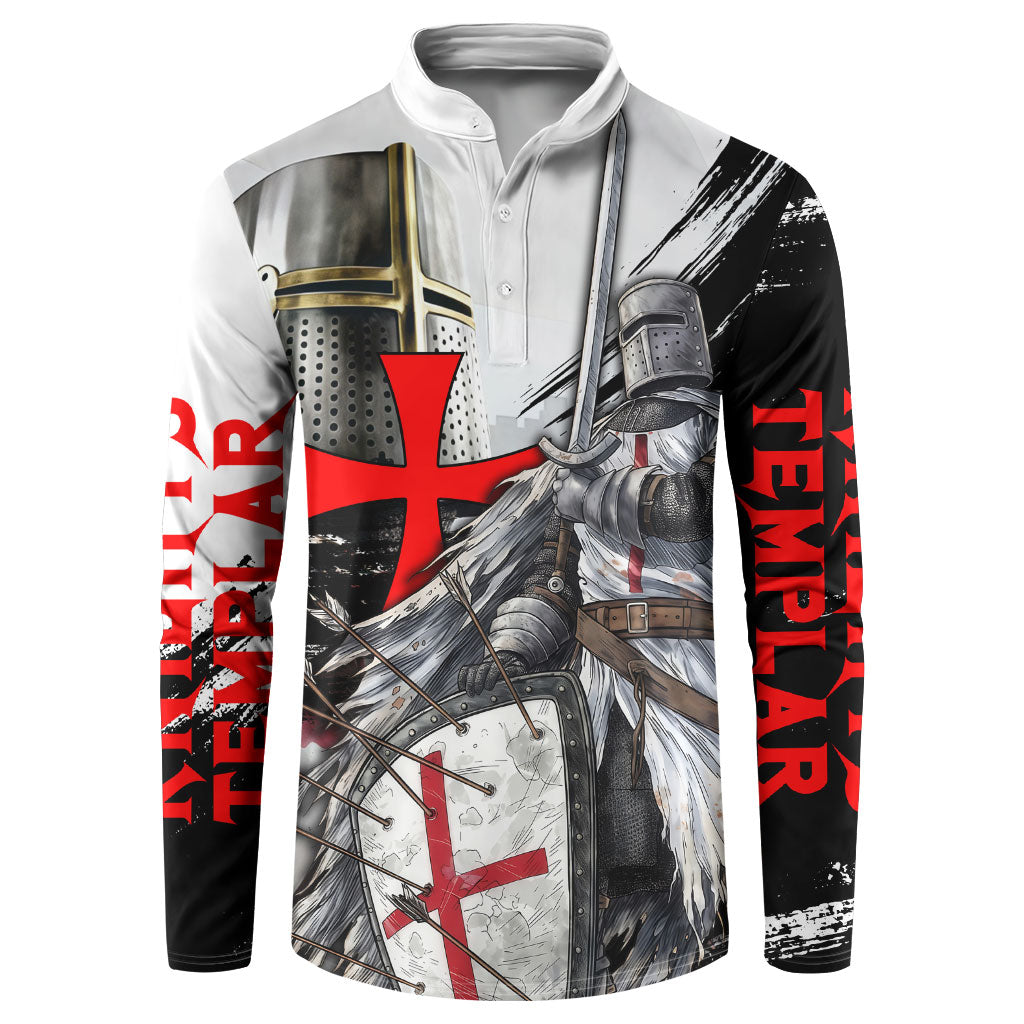 Knights Templar Crusader Button Sweatshirt Medieval Armor Red Cross Shield