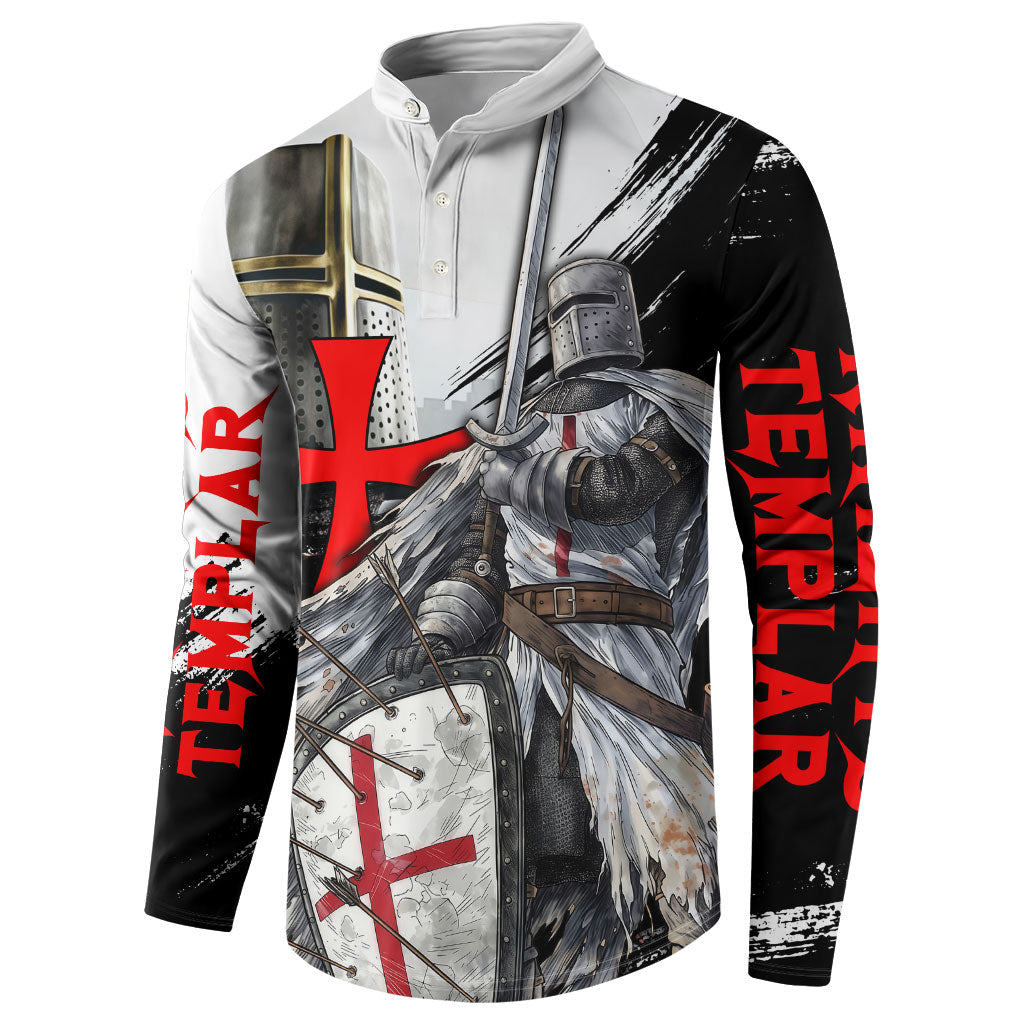 Knights Templar Crusader Button Sweatshirt Medieval Armor Red Cross Shield