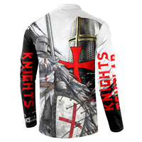 Knights Templar Crusader Button Sweatshirt Medieval Armor Red Cross Shield