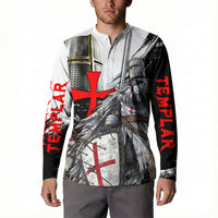 Knights Templar Crusader Button Sweatshirt Medieval Armor Red Cross Shield