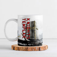Knights Templar Crusader Ceramic Mug Medieval Armor Red Cross Shield
