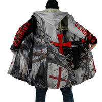 Knights Templar Crusader Cloak Medieval Armor Red Cross Shield