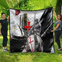 Knights Templar Crusader Quilt Medieval Armor Red Cross Shield