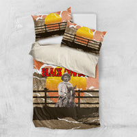 Black Cowboy Bill Pickett Bedding Set Retro Sunset Western Design