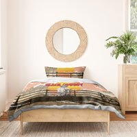 Black Cowboy Bill Pickett Bedding Set Retro Sunset Western Design