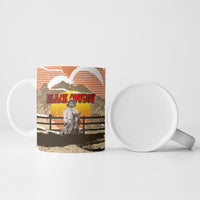Black Cowboy Bill Pickett Ceramic Mug Retro Sunset Western Design