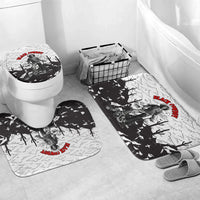 Black Cowboy Nat Love Bathroom Set Comic Style Desert Line Art Red Typography