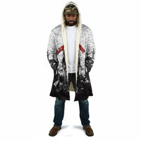 Black Cowboy Nat Love Cloak Comic Style Desert Line Art Red Typography