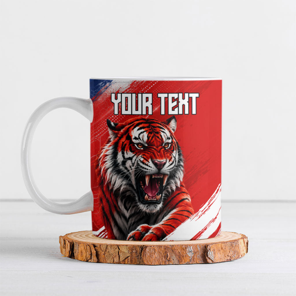 Personalized Taegeuk Warriors Korean Tiger Football Ceramic Mug South Korean Tiger Soccer Ball Flag