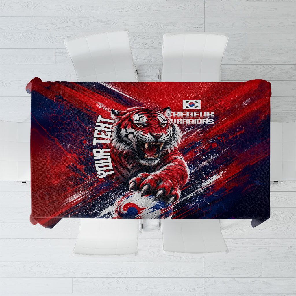 Personalized Taegeuk Warriors Korean Tiger Football Tablecloth South Korean Tiger Soccer Ball Flag