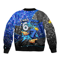 7th Birthday Boys Bomber Jacket I was 6 Now Im 7 Gaming And Tech Theme