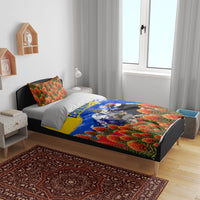 Ecuador Independence Day Bedding Set Patriotic Andean Condor Monument And Mountain