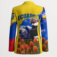 Ecuador Independence Day Blazer Patriotic Andean Condor Monument And Mountain
