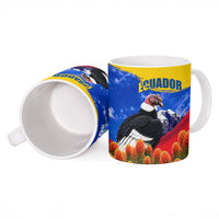 Ecuador Independence Day Ceramic Mug Patriotic Andean Condor Monument And Mountain