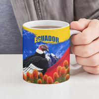 Ecuador Independence Day Ceramic Mug Patriotic Andean Condor Monument And Mountain