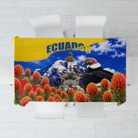 Ecuador Independence Day Tablecloth Patriotic Andean Condor Monument And Mountain
