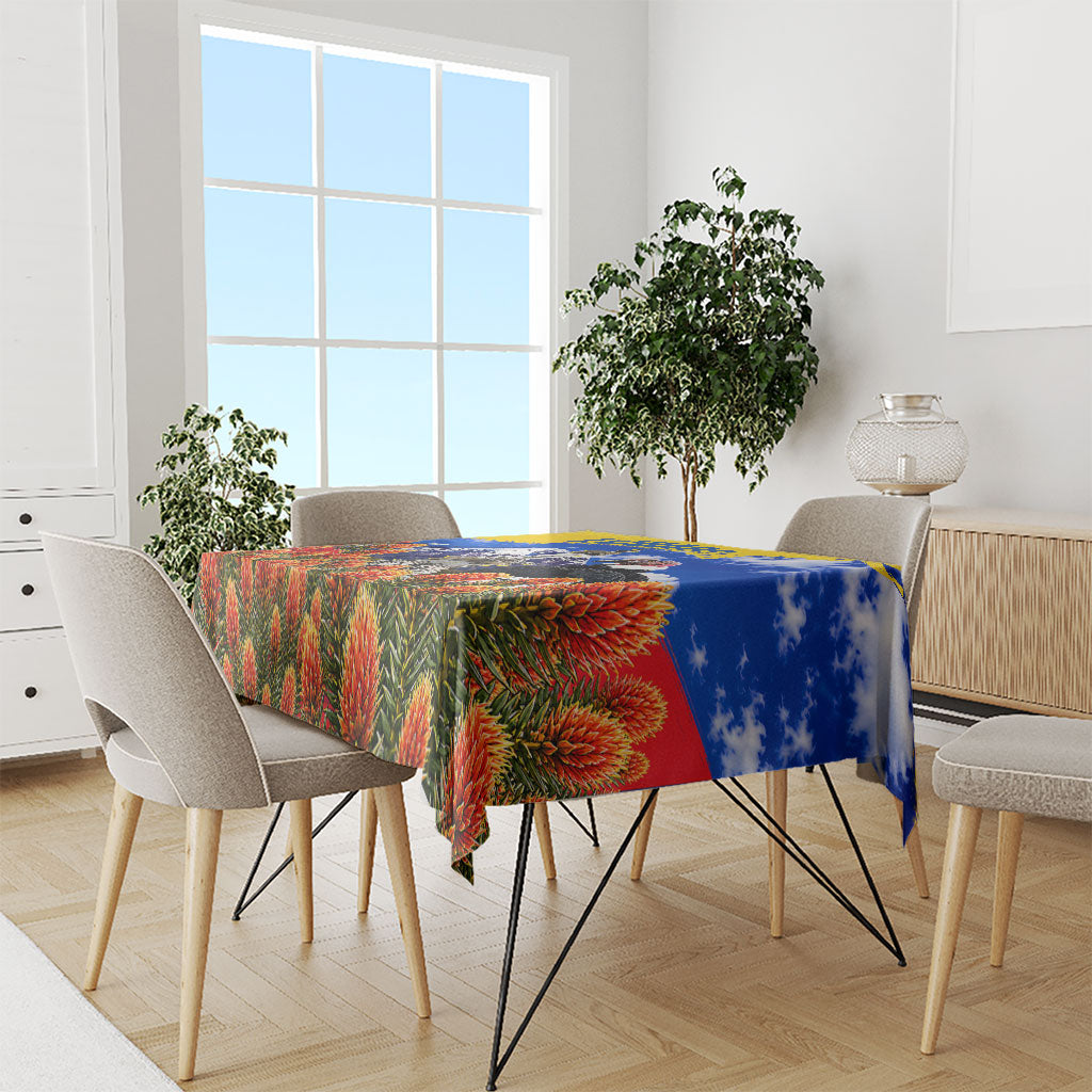 Ecuador Independence Day Tablecloth Patriotic Andean Condor Monument And Mountain