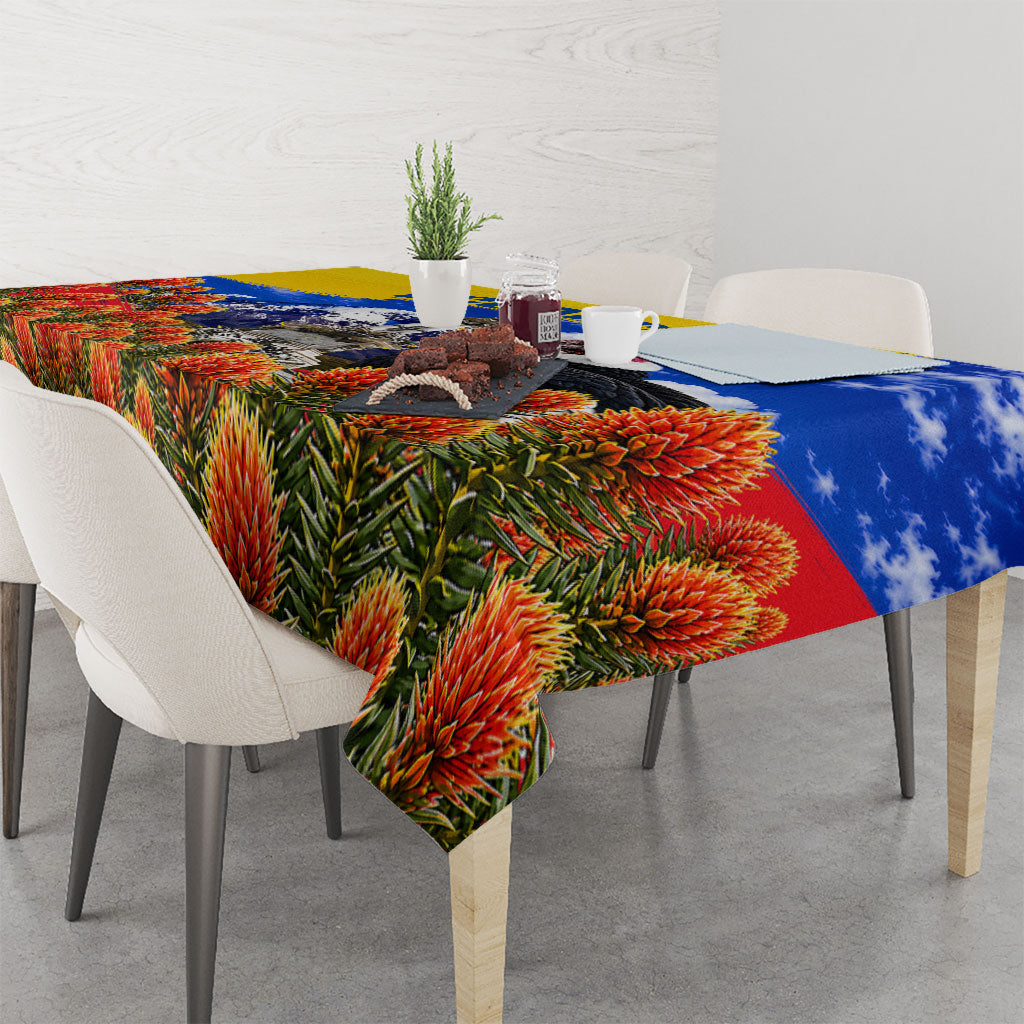 Ecuador Independence Day Tablecloth Patriotic Andean Condor Monument And Mountain
