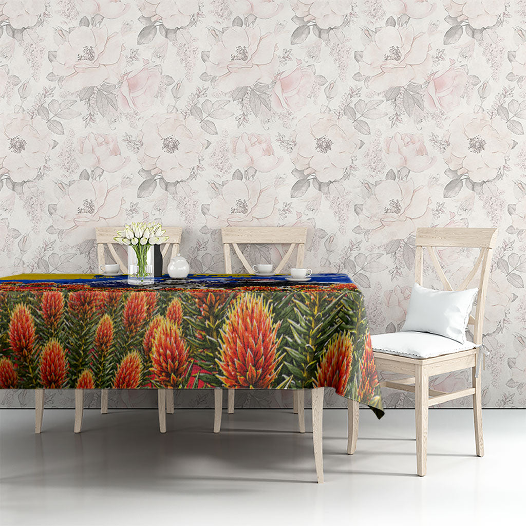 Ecuador Independence Day Tablecloth Patriotic Andean Condor Monument And Mountain