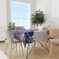 Personalized Croatia Marten Soccer Tablecloth Croatian Flag Abstract Brush Stroke