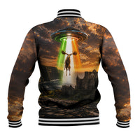 Ireland UFO Baseball Jacket Irish Landscape Answer The Call