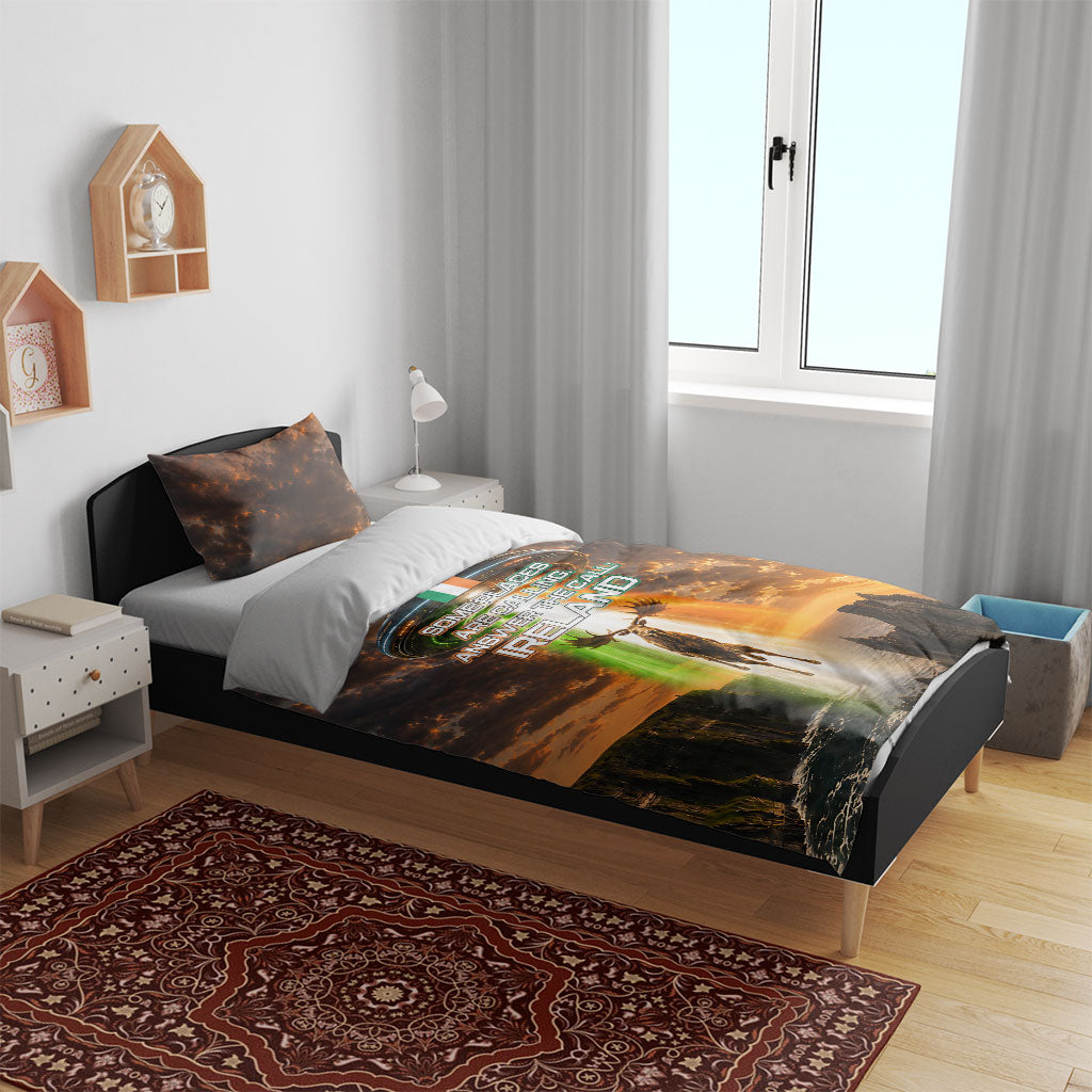 Ireland UFO Bedding Set Irish Landscape Answer The Call