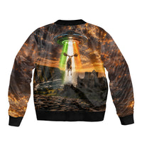 Ireland UFO Bomber Jacket Irish Landscape Answer The Call
