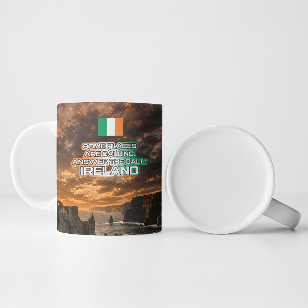 Ireland UFO Ceramic Mug Irish Landscape Answer The Call