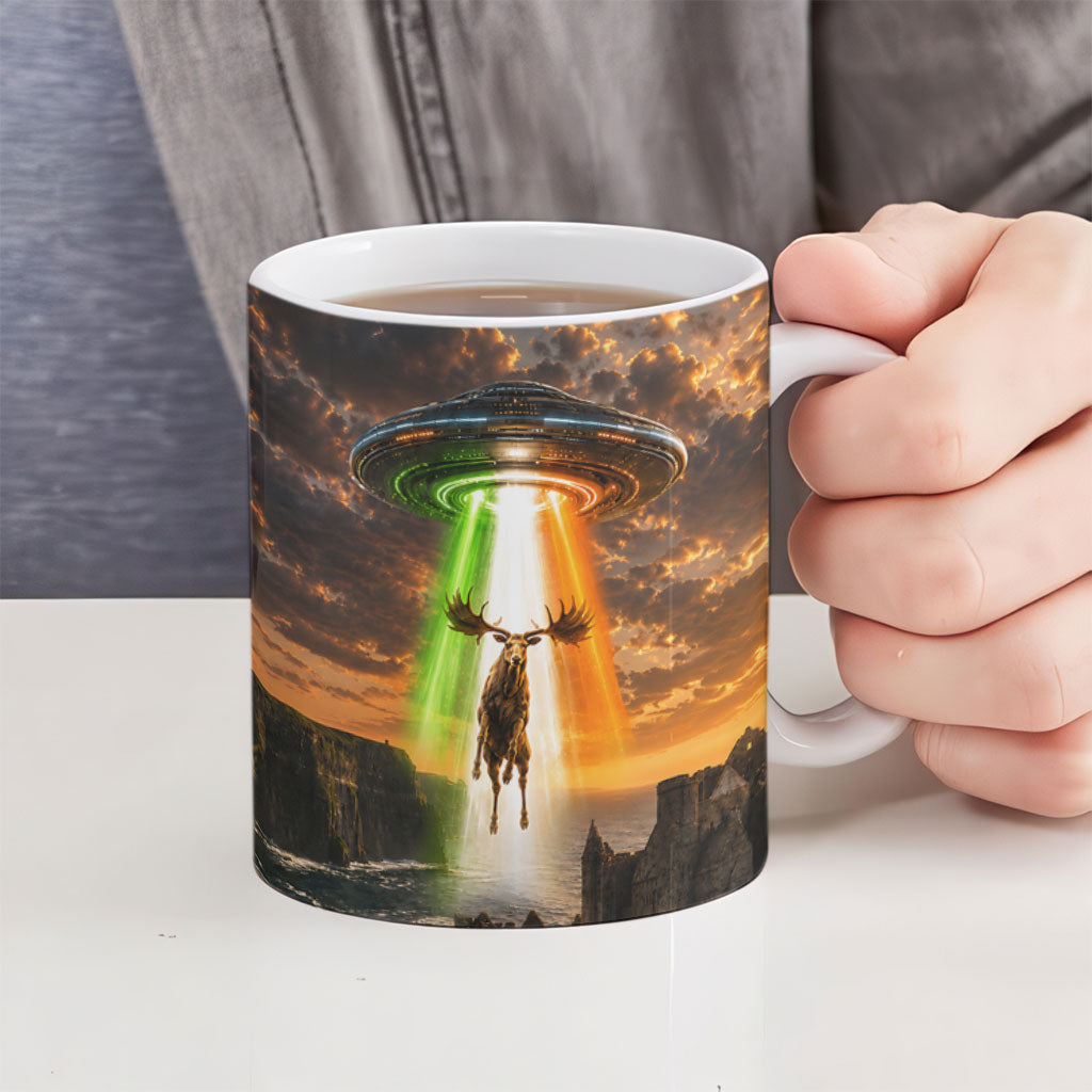 Ireland UFO Ceramic Mug Irish Landscape Answer The Call