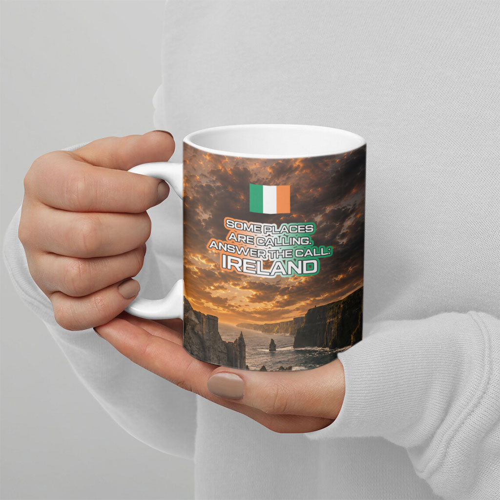 Ireland UFO Ceramic Mug Irish Landscape Answer The Call