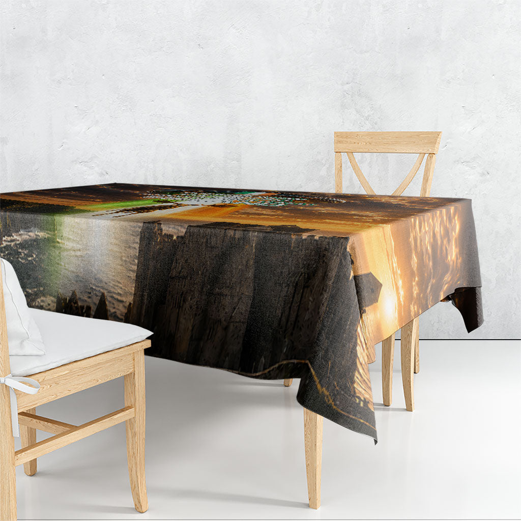 Ireland UFO Tablecloth Irish Landscape Answer The Call